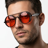Norev | Okrągłe okulary steampunk retro dla mężczyzn
