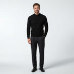 Norev Benoît męski sweter z półgolfem slim fit – kolor czarny