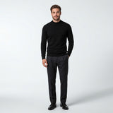 Norev Benoît męski sweter z półgolfem slim fit – kolor czarny
