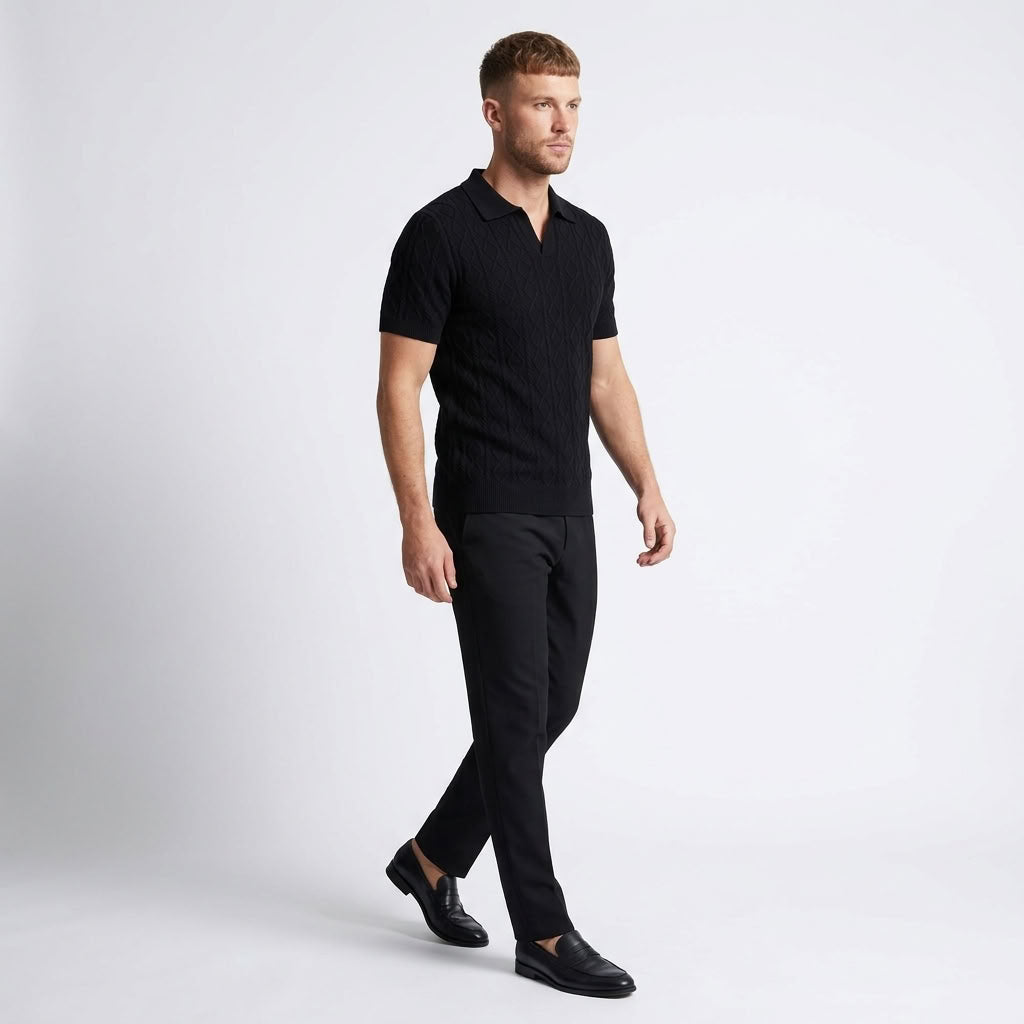Norev Arthur męska koszulka polo z dzianiny w romby – stylizacja 2