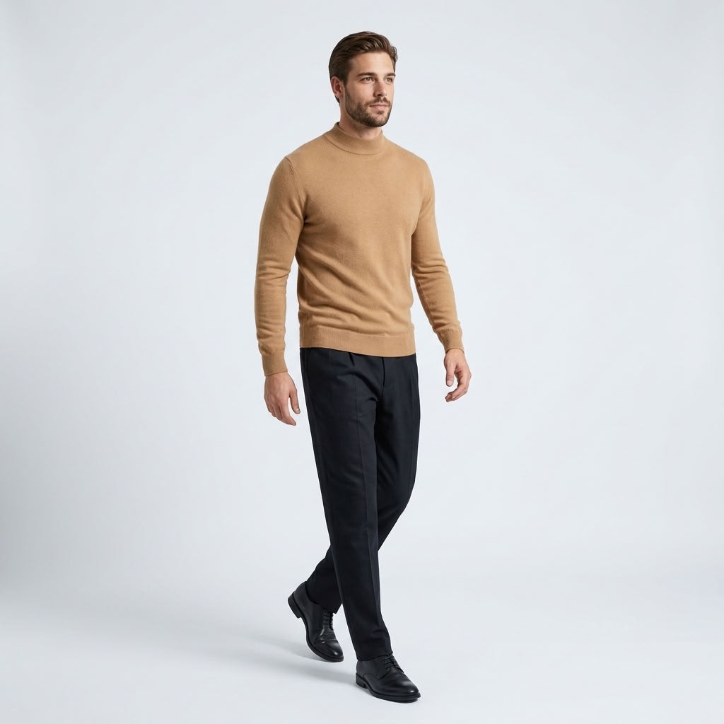 Norev Benoît męski sweter z półgolfem slim fit – stylizacja 2