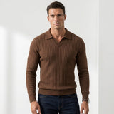 Norev | Elegancki sweter polo męski z długim rękawem nowoczesny styl i komfort