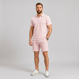 Norev | Letni komplet żakardowy casual dla mężczyzn nowoczesny styl