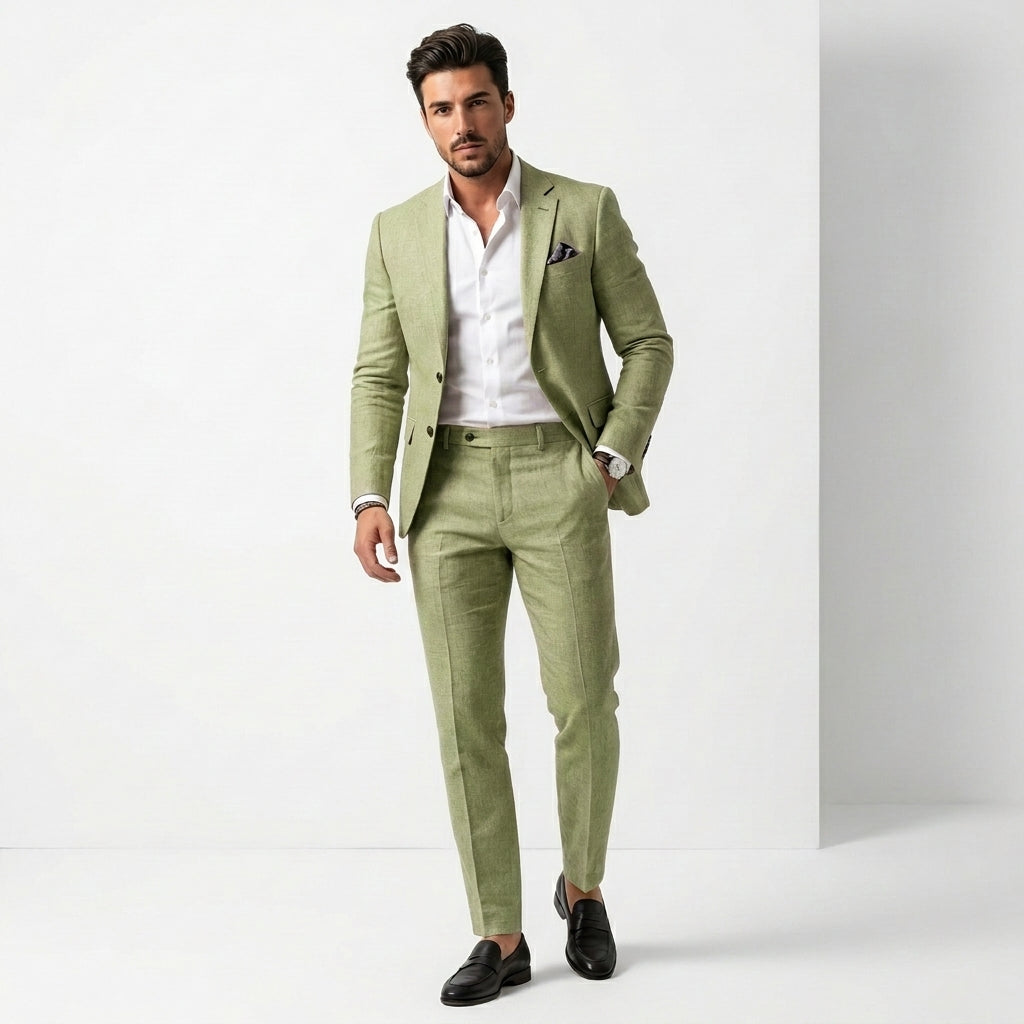 Norev | Elegancki garnitur męski slim fit dwuczęściowy