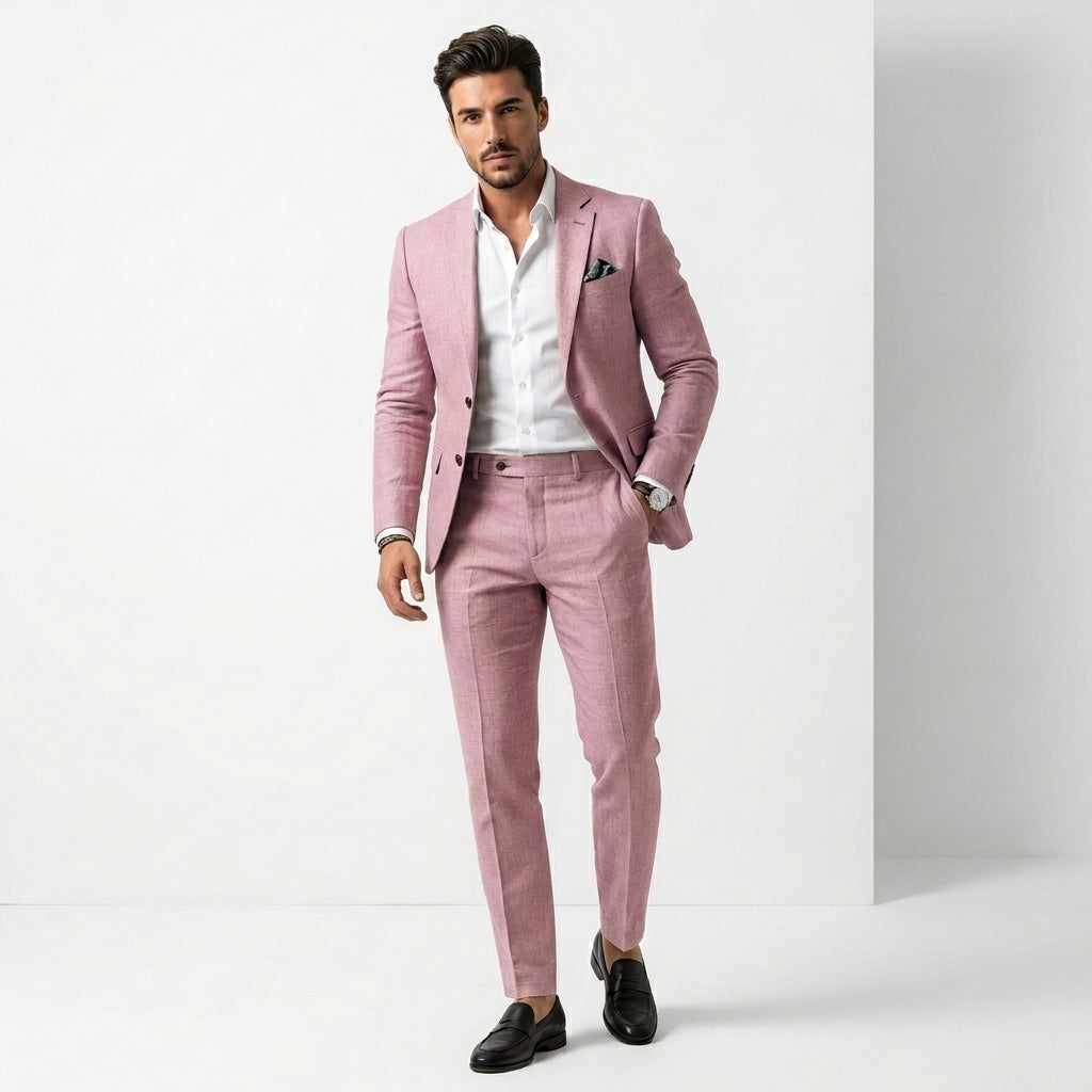 Norev | Elegancki garnitur męski slim fit dwuczęściowy