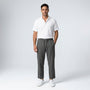 Norev Amaury lekkie spodnie męskie ze sznurkiem – kolor ciemnoszary