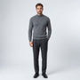 Norev Benoît męski sweter z półgolfem slim fit – kolor szary