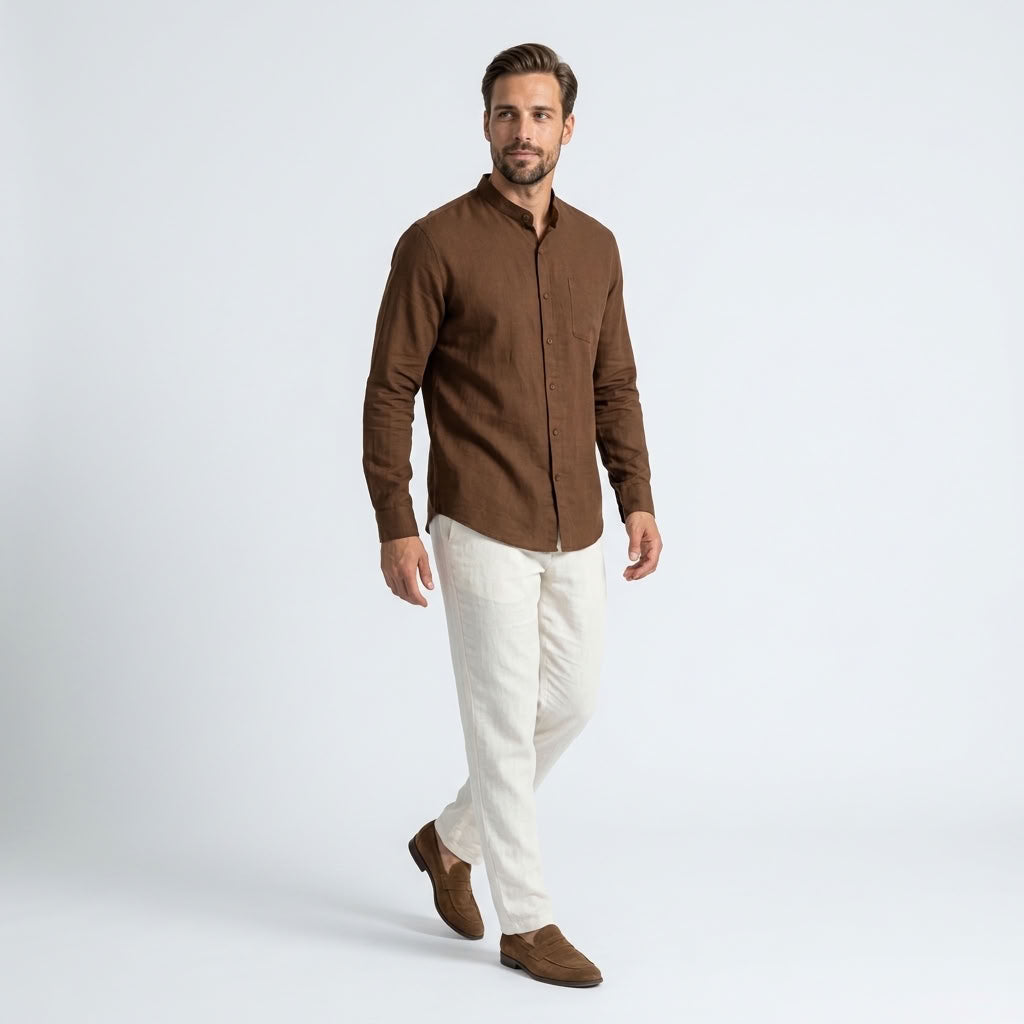 Norev Alexandre męska koszula ze stójką – stylizacja 3