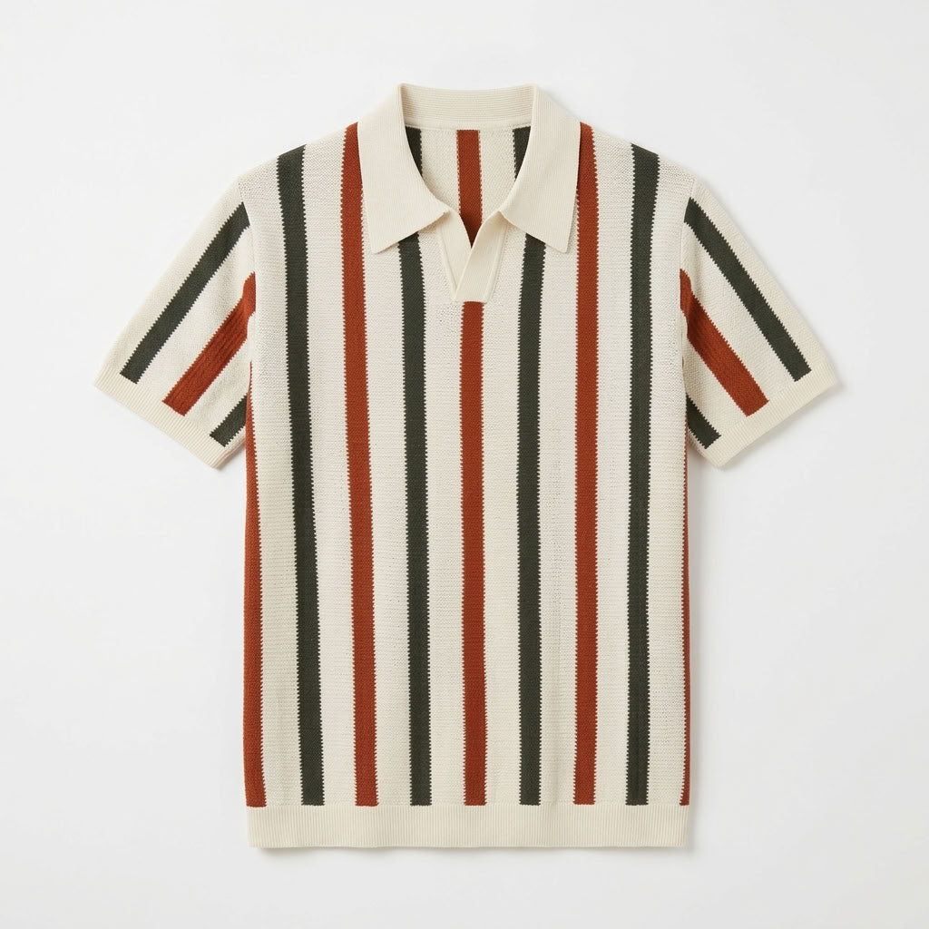 Norev Auguste męska koszulka polo w pionowe pasy – stylizacja 5