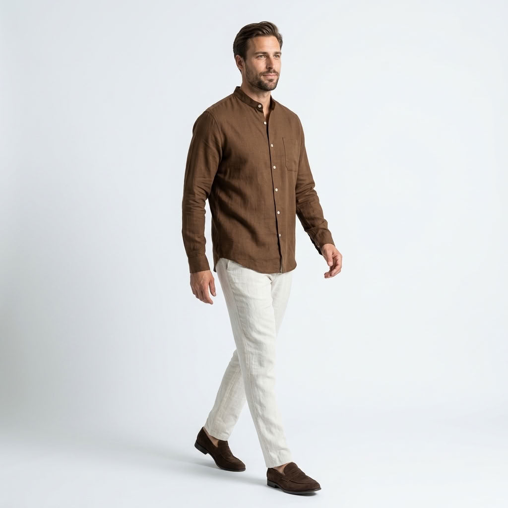 Norev Alexandre męska koszula ze stójką – stylizacja 2