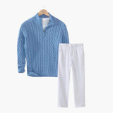 Norev | Wiosenny komplet Riviera sweter i spodnie