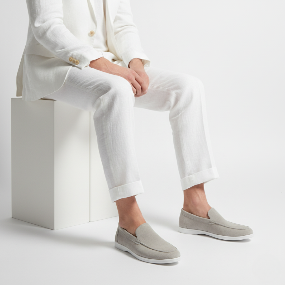 Norev | Mokasyny z kontrastową podeszwą smart casual