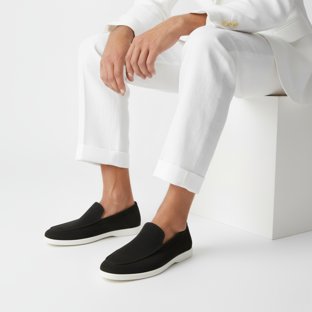 Norev | Mokasyny z kontrastową podeszwą smart casual