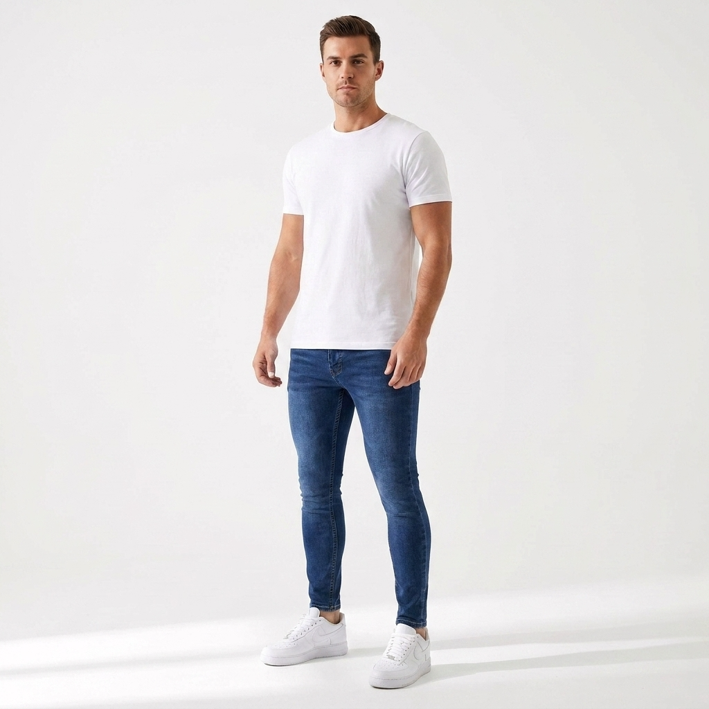 Norev | Męskie jeansy skinny fit dopasowane i elastyczne