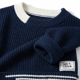 Norev | Męski sweter z kontrastowym wzorem dzianinowym elegancja i nowoczesny styl