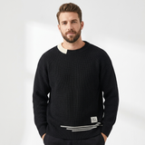 Norev | Męski sweter z kontrastowym wzorem dzianinowym elegancja i nowoczesny styl