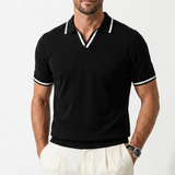 Norev | Koszulka polo dzianinowa z kontrastową lamówką smart casual komfort