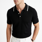 Norev | Koszulka polo dzianinowa z kontrastową lamówką smart casual komfort