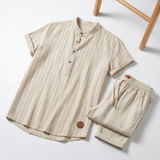 Norev | Letni zestaw koszula i spodnie dla mężczyzn relaxed summer style