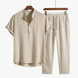 Norev | Letni zestaw koszula i spodnie dla mężczyzn relaxed summer style