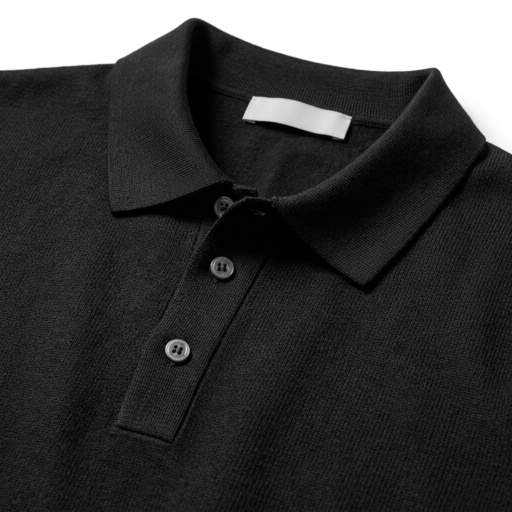Norev | Koszulka polo z wełny merino slim fit smart casual luksusowy styl