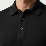 Norev | Koszulka polo z wełny merino slim fit smart casual luksusowy styl