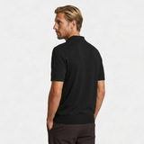Norev | Koszulka polo z wełny merino slim fit smart casual luksusowy styl