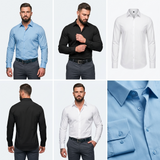 Norev | Elastyczna koszula biznesowa slim fit odporna na gniecenie