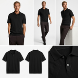 Norev | Koszulka polo z wełny merino slim fit smart casual luksusowy styl