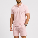 Norev | Letni komplet żakardowy casual dla mężczyzn nowoczesny styl