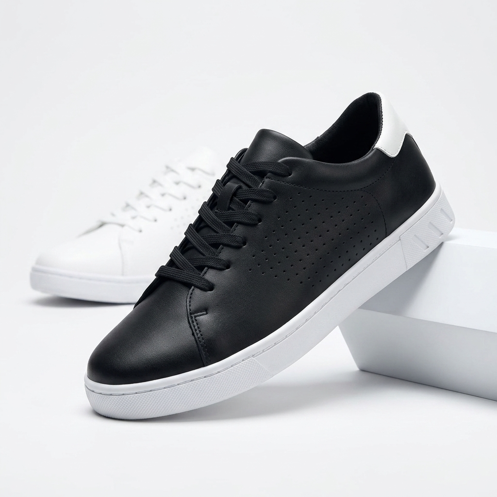 Norev | Perforowane skórzane sneakersy męskie elegancja i codzienna wygoda
