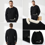 Norev | Męski sweter z kontrastowym wzorem dzianinowym elegancja i nowoczesny styl