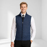 Norev | Elegancki męski kardigan bez rękawów smart casual na zamek