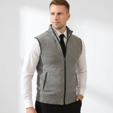 Norev | Elegancki męski kardigan bez rękawów smart casual na zamek