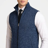 Norev | Elegancki męski kardigan bez rękawów smart casual na zamek