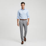 Norev Belverd eleganckie spodnie męskie – stylizacja w kolorze srebrnym