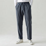 Norev Zaren lekkie spodnie lniane męskie – kolor Ciemnoniebieskie pranie